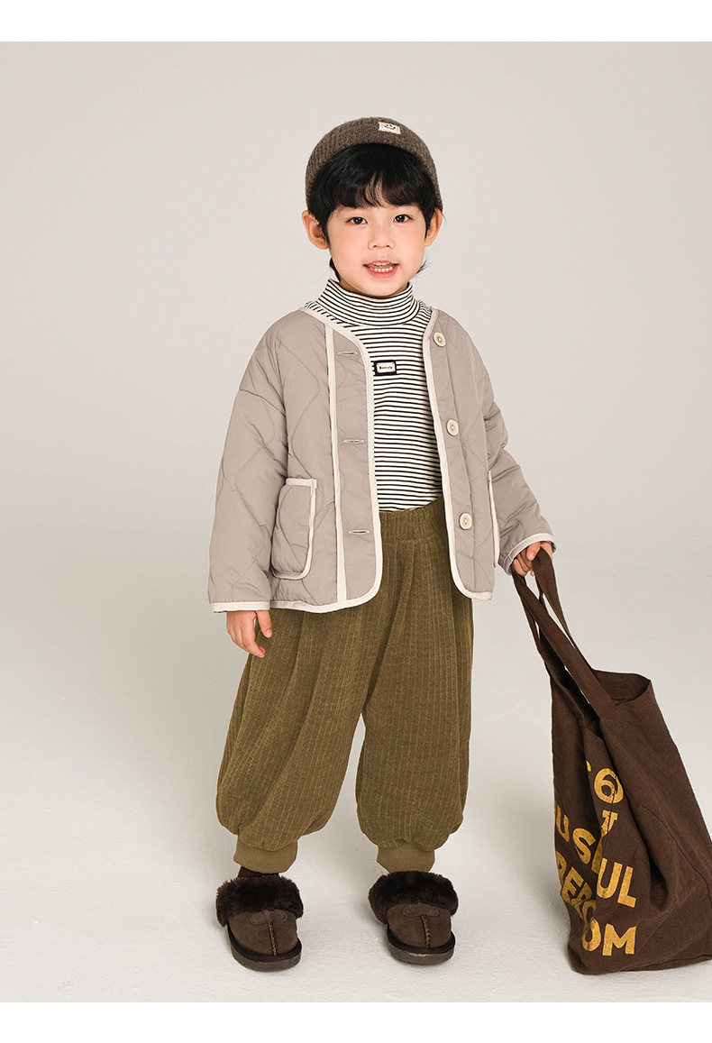 Cute Solid Color Cotton Polyester Boys Outerwear display picture 3