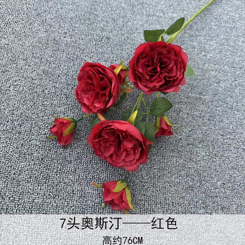 7-cabeza Austin flor artificial techo plomo de la carretera decoración de la boda Fondo del hotel arreglo de flores fila diseño de la ventana
