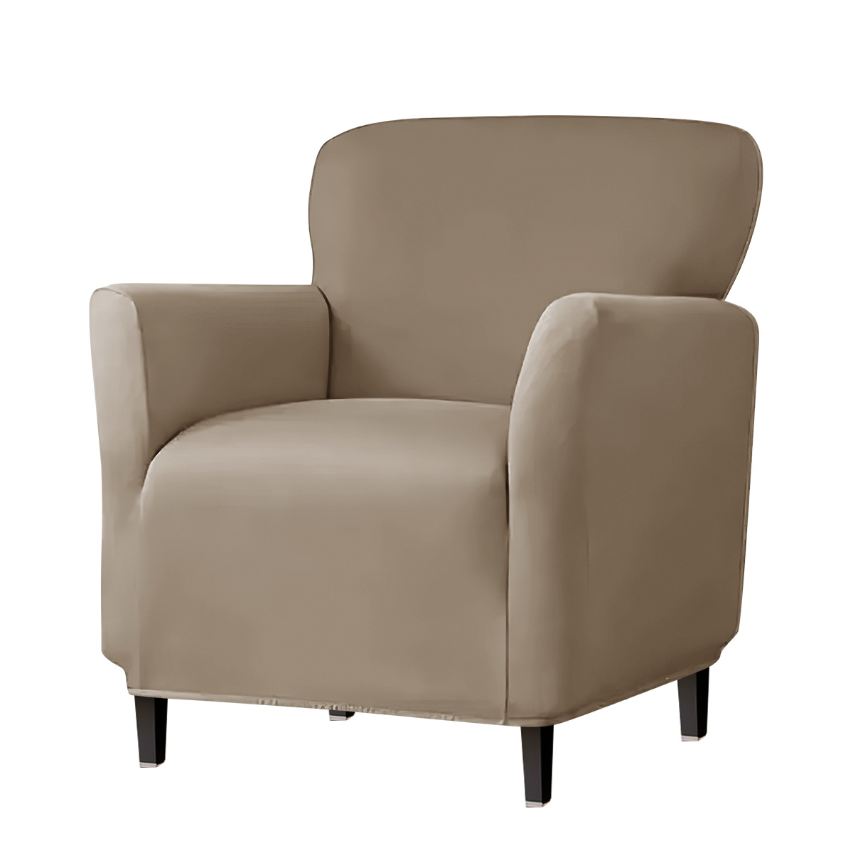 SHEIN en stock sofá cubierta impermeable de seda de leche pequeña cubierta de sofá elástica de color sólido cubierta de sofá de una sola persona