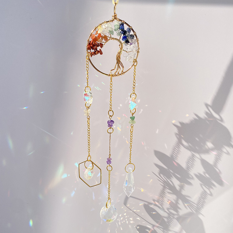 Holiday, Daily Occasion Crystal Material Simple Style Geometric Crystal Suncatcher Wind Chime Wall Art