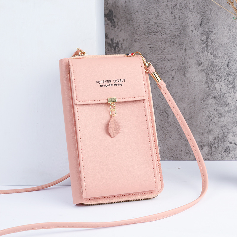 2022 nueva venta al por mayor de gran capacidad multi-funcional moda simple hoja hombro pequeño bolso crossbody bolso del teléfono para las mujeres