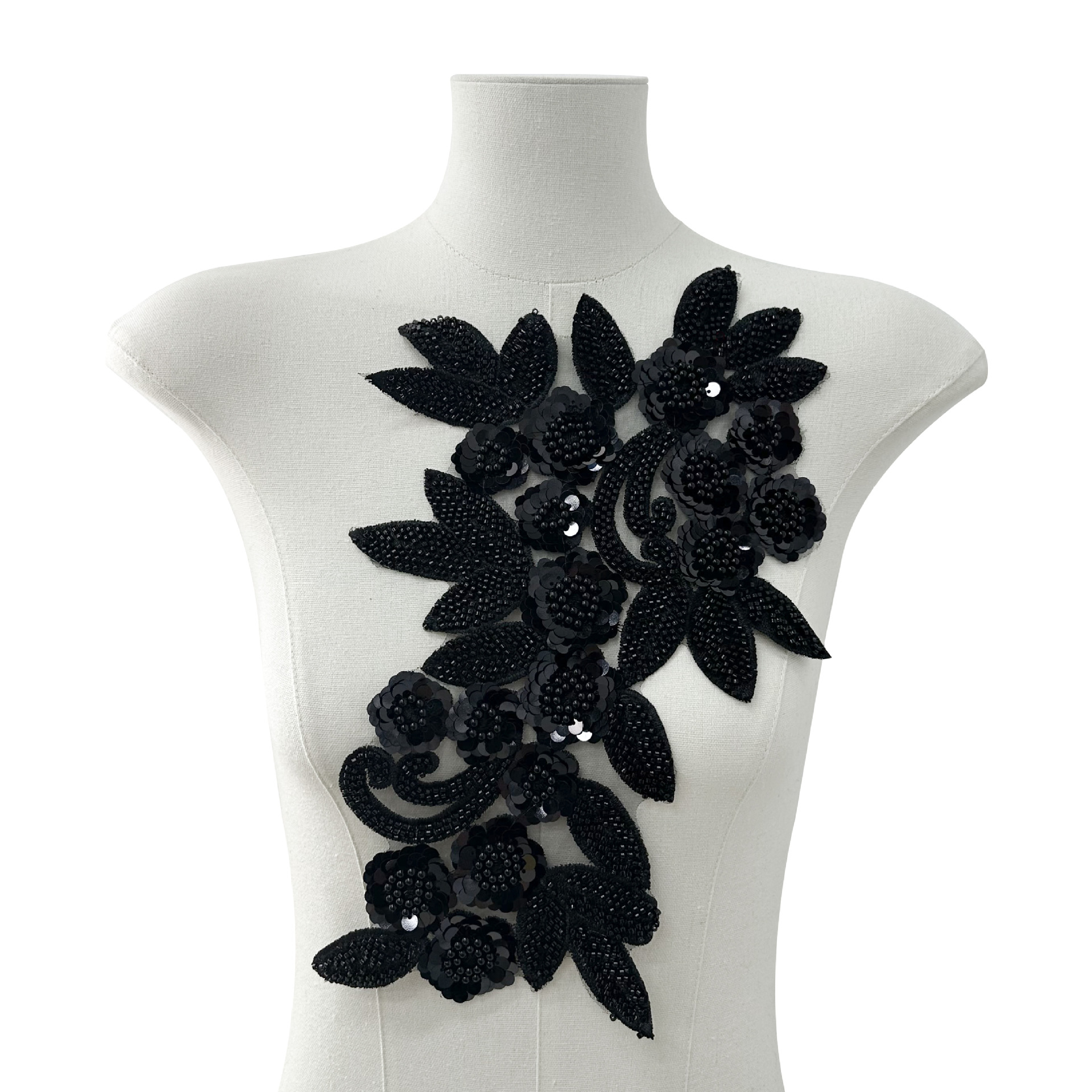 Nuevo transfronterizo de la industria pesada clavos cuentas cuentas sequillas flor tridimensional encaje vestido de boda vestido vestido de rendimiento vestido pegatinas de flores