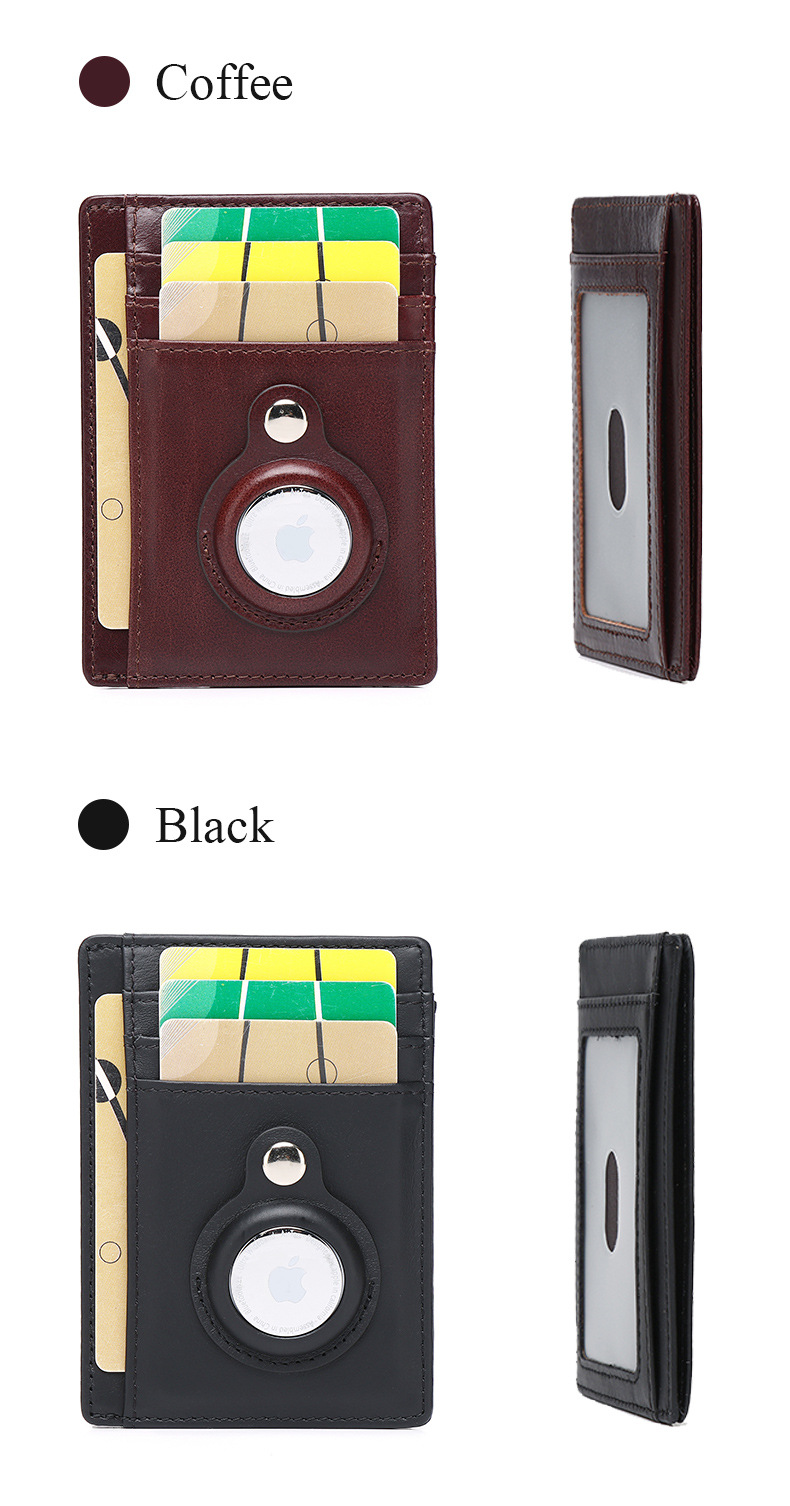 Ví cầm tay nữ da bò chống trộm RFID, đựng thẻ tín dụng và airtag — Màu nâu vàng, Màu cà phê, Màu đen chi tiết 21