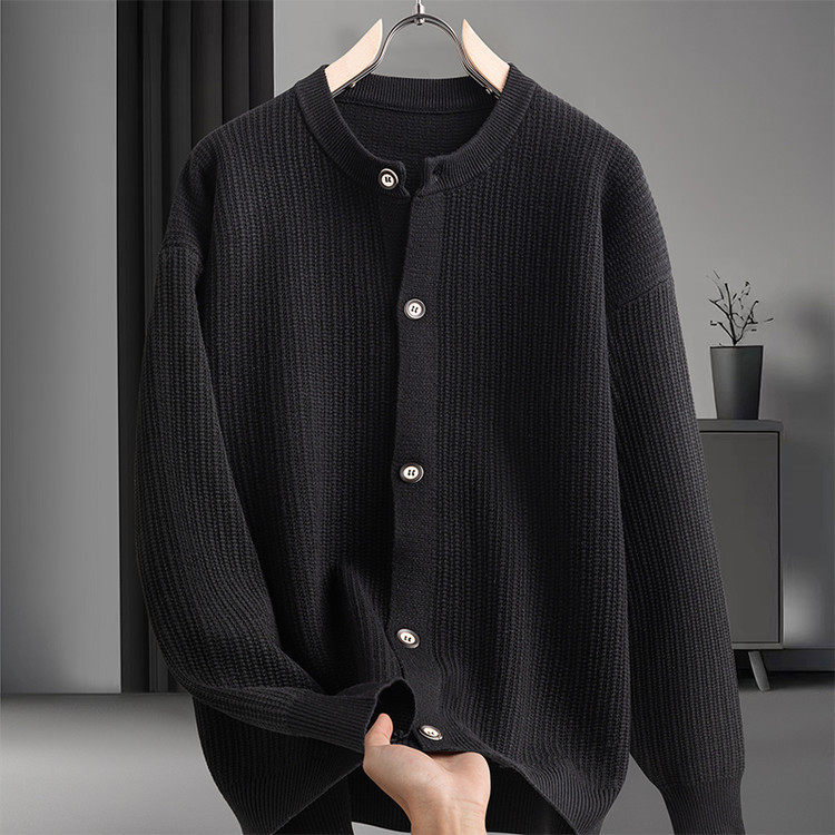 Cardigan de punto de hombre otoño y invierno estilo coreano suéter de moda chaqueta hombre casual suéter de punto universal