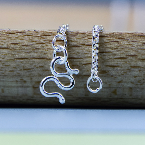 S999 Solid Silver Necklace 25 Chopin Pure Silver Necklace Dream Shattered Geometric Chopin Layered Lock Bone Necklace Versatile Extending Chain