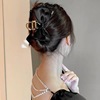 Advanced metal hairgrip with bow, crab pin, hairpins, shark, hair accessory, 2023 collection, new collection