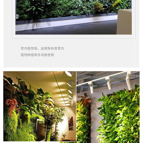 LED plant growth light, green wall plant supplement light, gardening flower shop, succulent, full spectrum rail track light