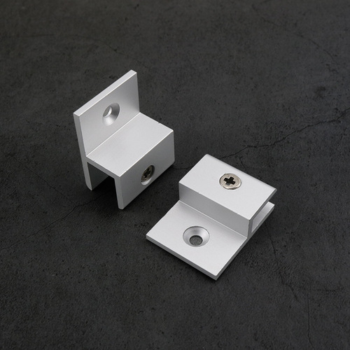 Aluminum alloy h-shaped glass fixed clip mirror holder acrylic billboard bracket laminate partition H clip tile holder