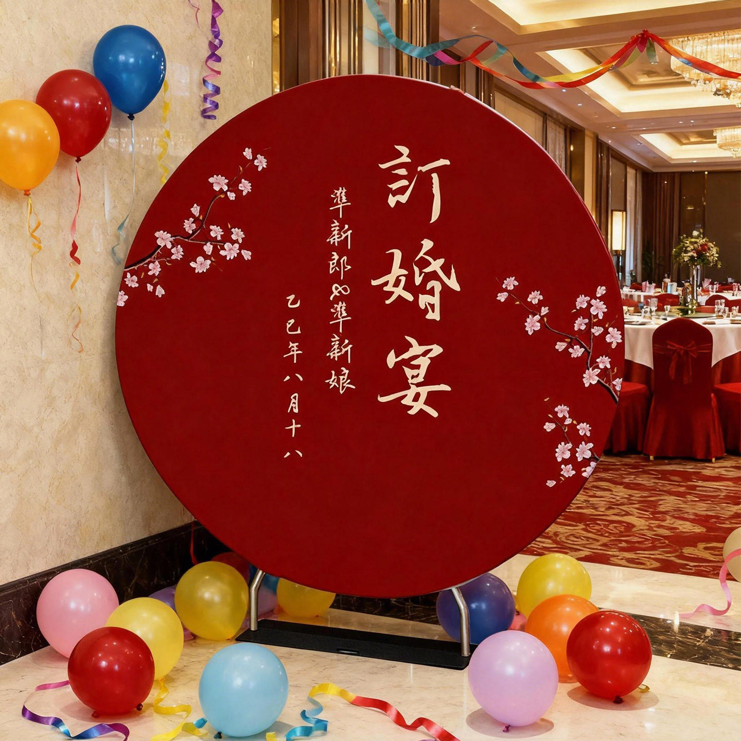 Shanghai Show de cortina rápida curva elástica personalizada Exposición de malla de exhibición rápida reunión anual firmada a los fabricantes de pared de fondo suministro directo rápido