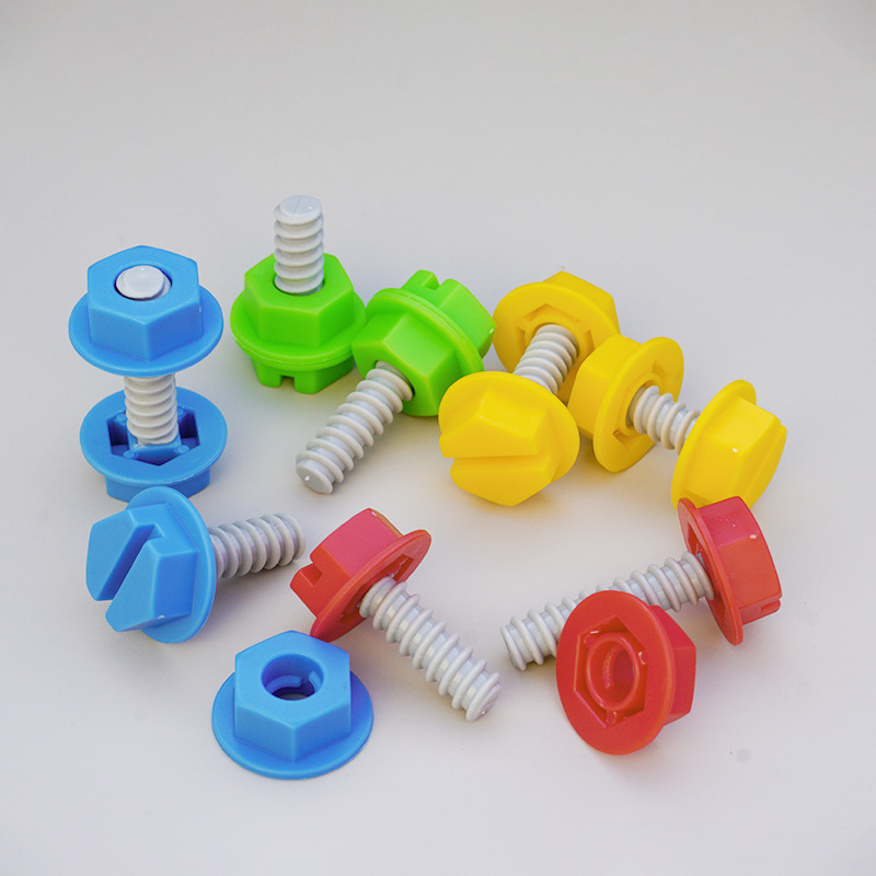 Children's Plastic Screw and Nut Repair Tools, Screw-Twisting and Nut-Disassembling Tools, Educational Toy Accessories