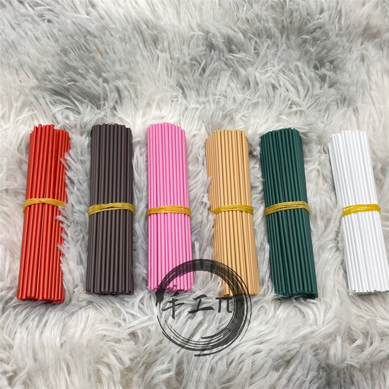 № 2 цветочный стержень 8cm10cm20cm пластиковый мешок цветочный стержень ручной работы DIY конопляная веревка плетение розового материала