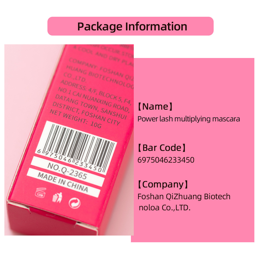 Carina QIBEST Eye Black, wasserfest, klischeehaft, verwischt nicht, dick, lockig, schmal und lang, Mascara-Grundierung, Make-up_voghion.com