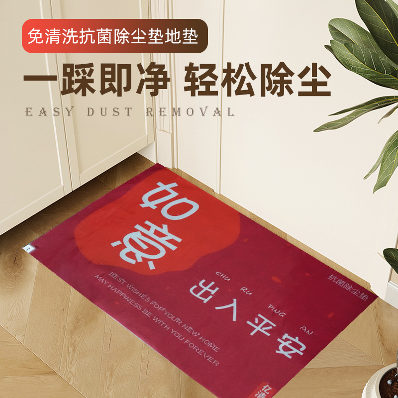 Cartoon Antibacterial Dust Mat Bear Tearable Wash-Free Dust Mat Shoes-Free Home Bedroom Living Room Door Mat 2