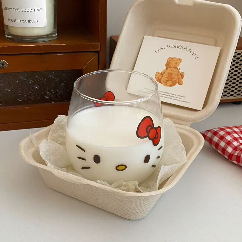 新款杯子INS高颜值三丽欧卡通玻璃杯早餐牛奶杯咖啡杯可爱少女心|undefined