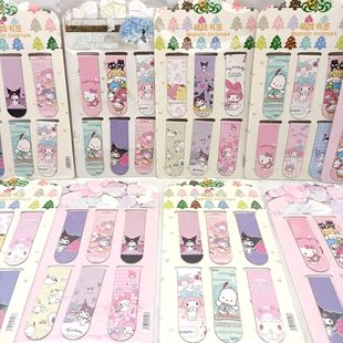 Cartoon Girl's Heart Sanrio Magnetic Bookmark Student High Yan Value Kulomi melody Textbook Test Paper Classification Clip