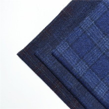 灰色梭织毛纺布料男女西装外套粗纺毛呢格子面料单面呢格子布