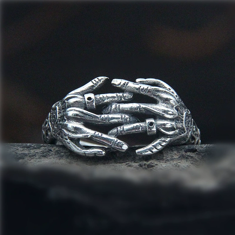 Adjustable ring, European style, Gothic, punk style