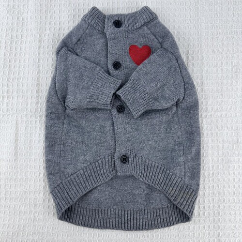 Dog and Cat Autumn/Winter Warm Pet Sweater for Bichon Frise, French Bulldog, Pomeranian, Shih Tzu—Small to Medium-Sized Solid-Color Cardigan Clothing