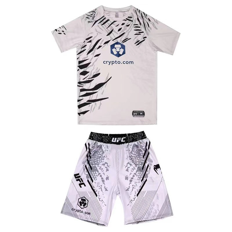 Ufc Fighting Training Suit Mma Boxing and Sanda Fitness Fighting New Sports Tights Short-Sleeved