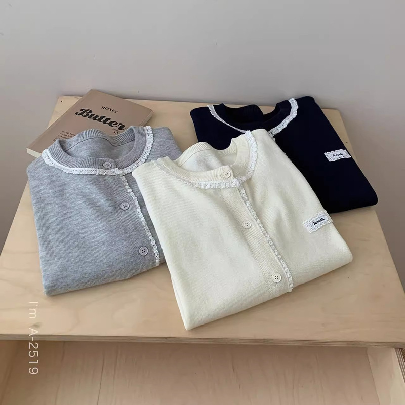 Du Xiaozhai Momi Rolled Spring Lace Knitted Cardigan Spring New Korean Style Slim Sweater Jacket for Women