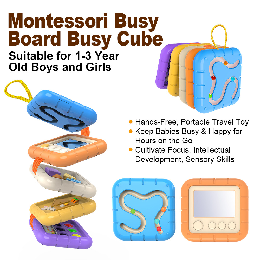 Busy Board Ayna Montessori Erken Eğitim Zeka Oyuncağı İnce Motor Becerisi Eğitim Oyunu Uluslararası Sertifikalı