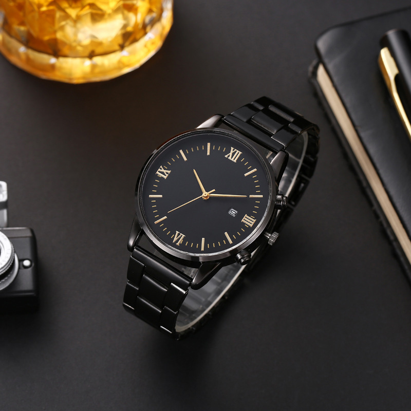 2025 Cross-Border Export New Men's Fashion Versatile Casual Calendar Iron Strap Quartz Watch Business Watch 2025 Cross-Border Export New Men's Fashion Versatile Casual Calendar Iron Strap Quartz Watch Business Watch