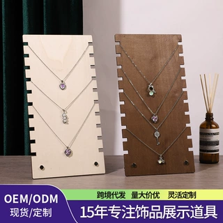 跨境热销立式10位项链展示板锁骨链饰品挂架项链直播摆摊陈列道具