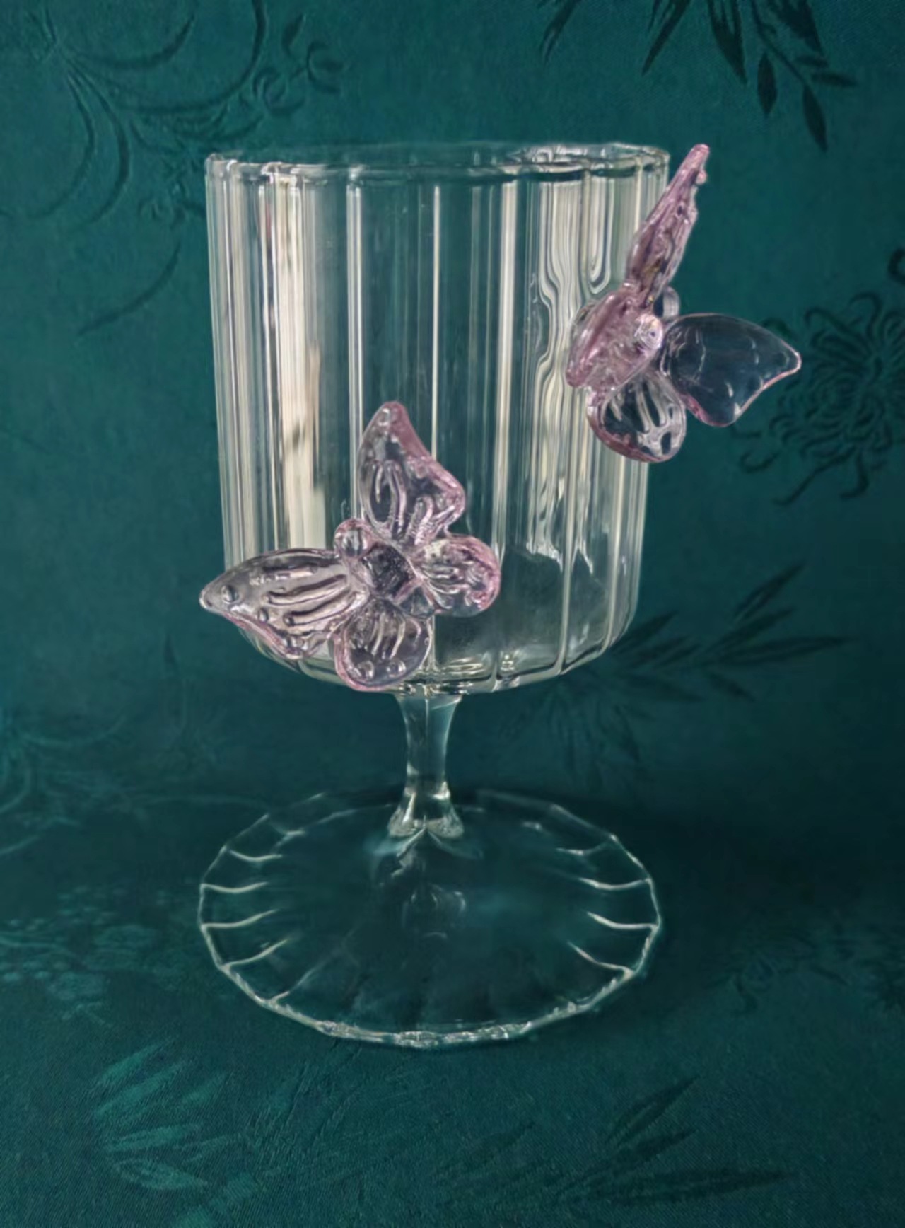 869g Weight Water Bottles Kitchen and drinking utensils 1 Piece Quantity Home, Tea Party Occasion Glass Material Solid Color, Butterfly Pattern Elegant, Cute Style Elegant Cute Solid Color Butterfly Glass Water Bottles 1 Piece 无