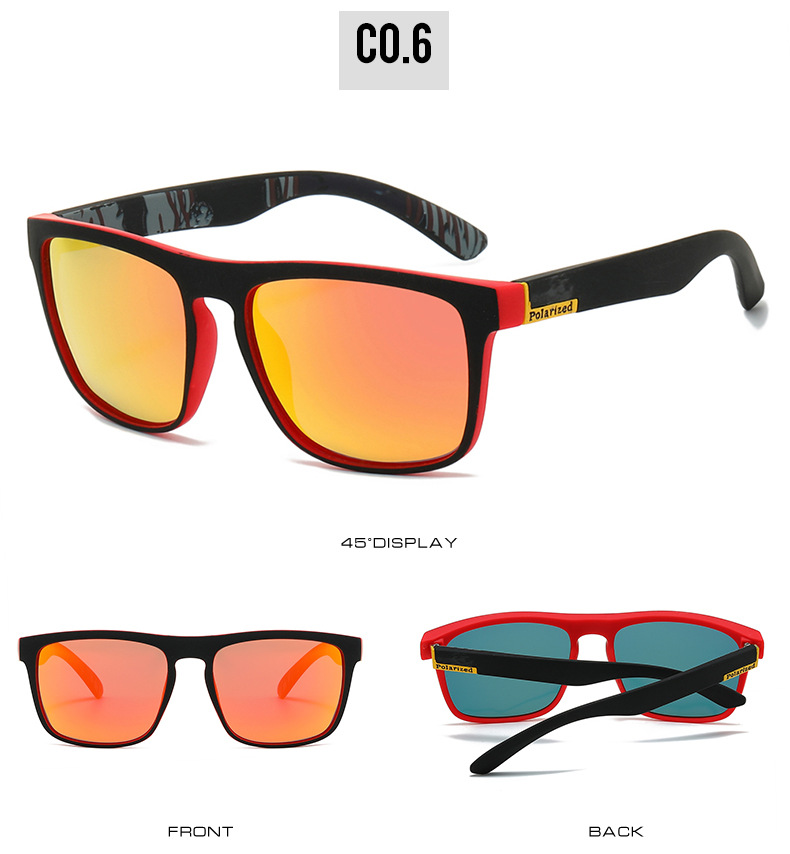 60g Weight Full Frame Glasses Structure Sunglasses Classification Tac, UV400 Protection Lens Material Square Glasses Style Travel Occasion Color Block Pattern All Seasons Season Unisex Gender Casual Style Dazzling blue, Black Color Casual Color Block Tac UV400 Protection Square Full Frame Men's Sunglasses 12