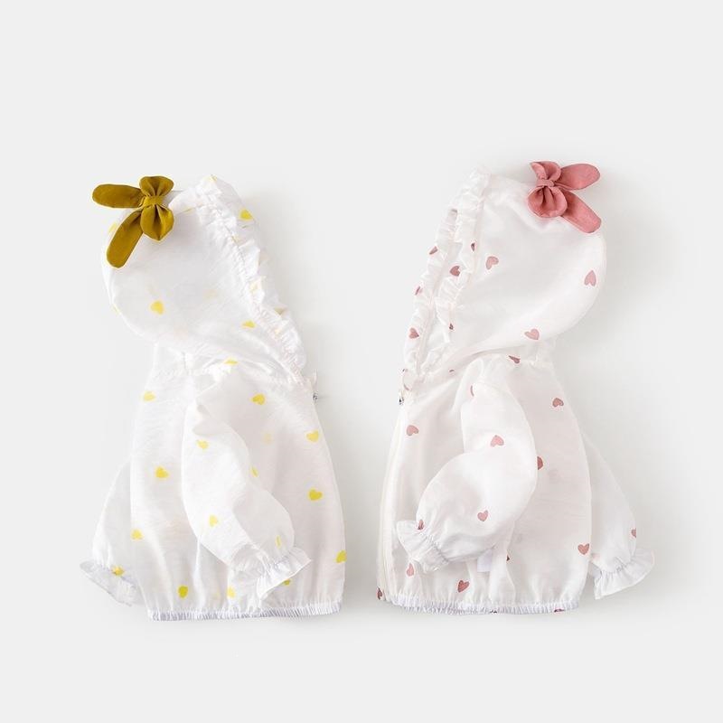 Girls' Sun Protection Clothing 2026 Summer Stylish Korean Style Children's Clothing Sweet Mint Leaf Lace Hooded Sun Protection Jacket