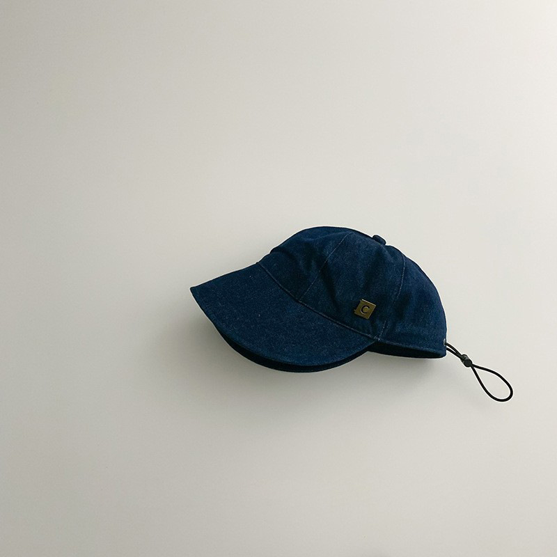 Sombrero de pescador infantil coreano de vaqueros primavera y otoño y verano sombrero de pato protector contra el sol sombrero de caballo para bebés para hombres y mujeres