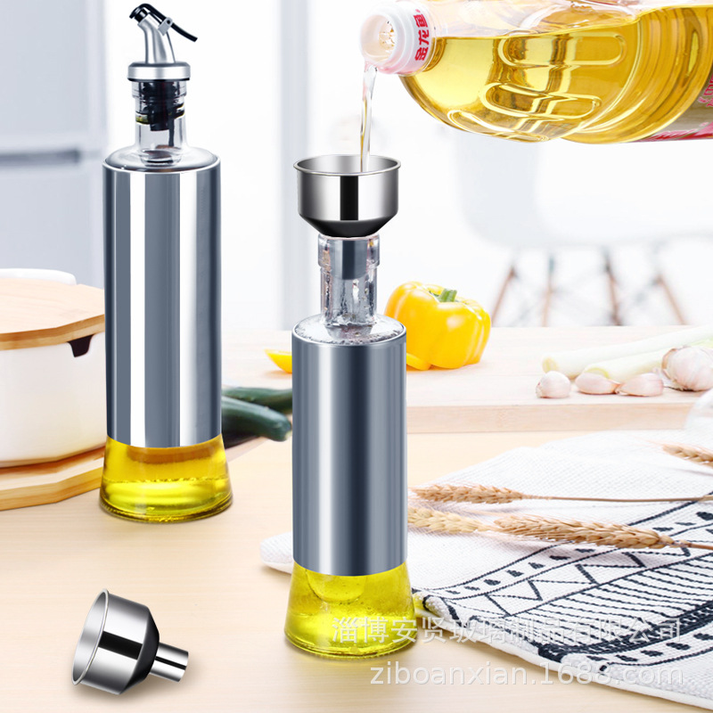 Embudo de acero inoxidable Mini tamaño pequeño embudo de olla de aceite distribuidor de fugas de aceite de la cocina del hogar inyector de aceite distribuidor de vino