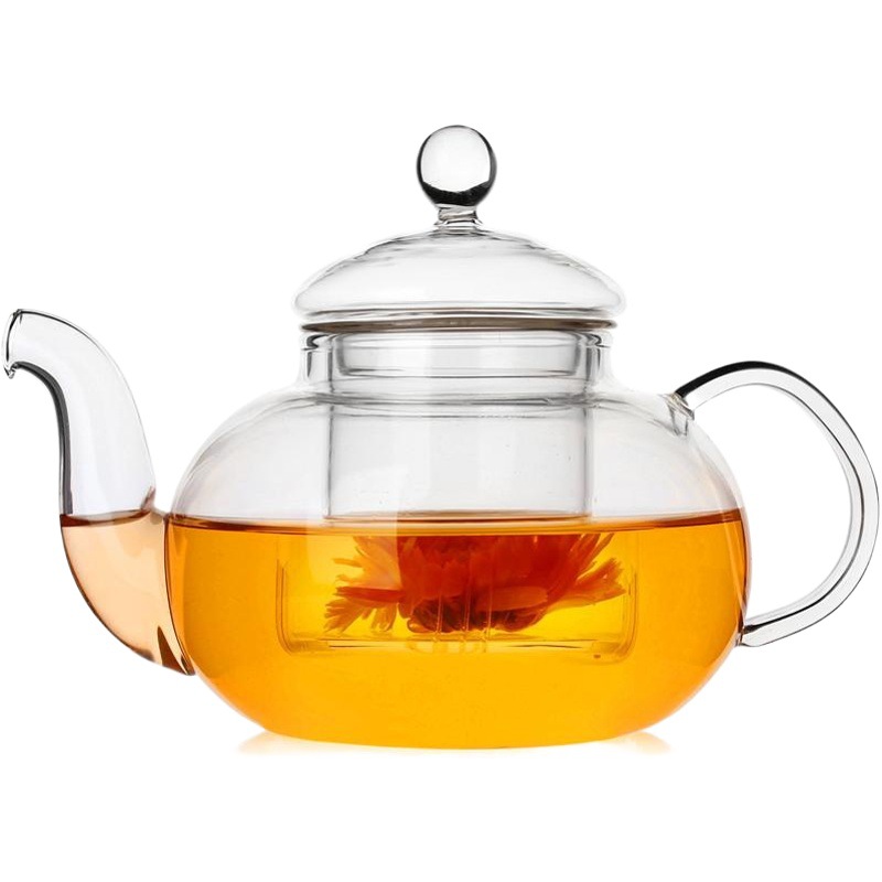 Set de tetera de flor de vidrio borosilicato engrosado, resistente a altas temperaturas, con filtro, juego de té kung fu, venta al por mayor de fábrica