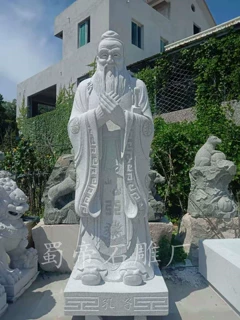 石雕人物汉白玉花岗岩孔子雕像校园广场园林古代人物雕塑