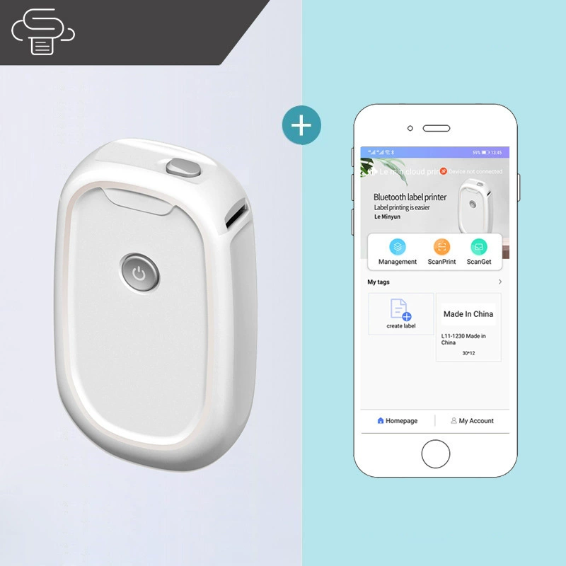 Ручной маленький принтер, наклейка, Bluetooth