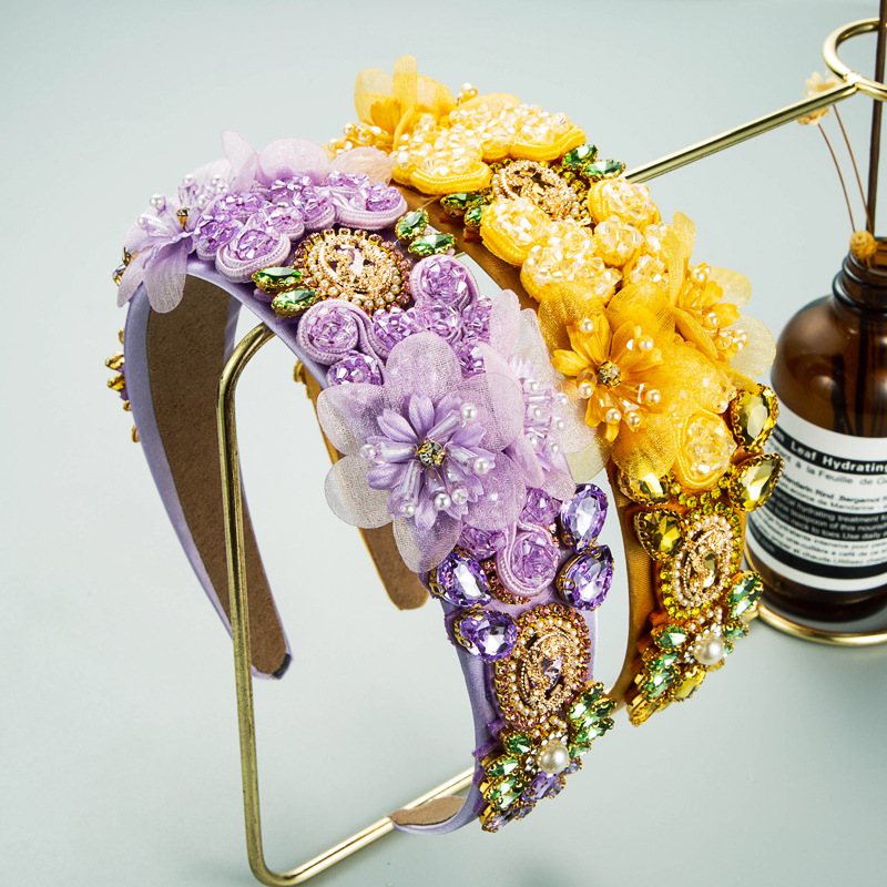 fashion flower crystal headband wholesalepicture2