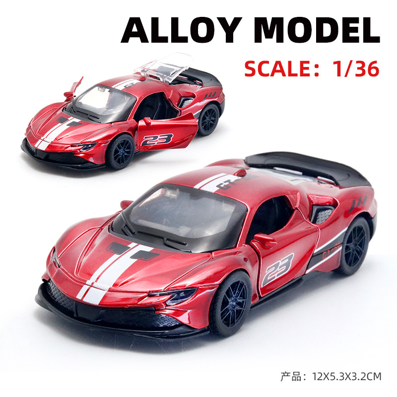Juguetes de aleación de alta calidad para niños versión de pista modelo de coche deportivo 1: 36 bolsa de coche de puerta abierta