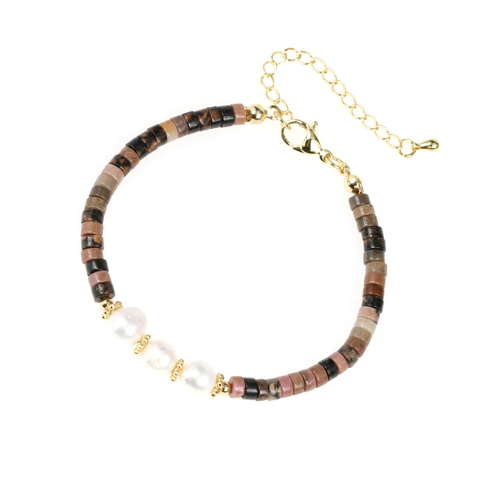 Fashion Pentagram Copper Plating Artificial Gemstones Bracelets Necklace