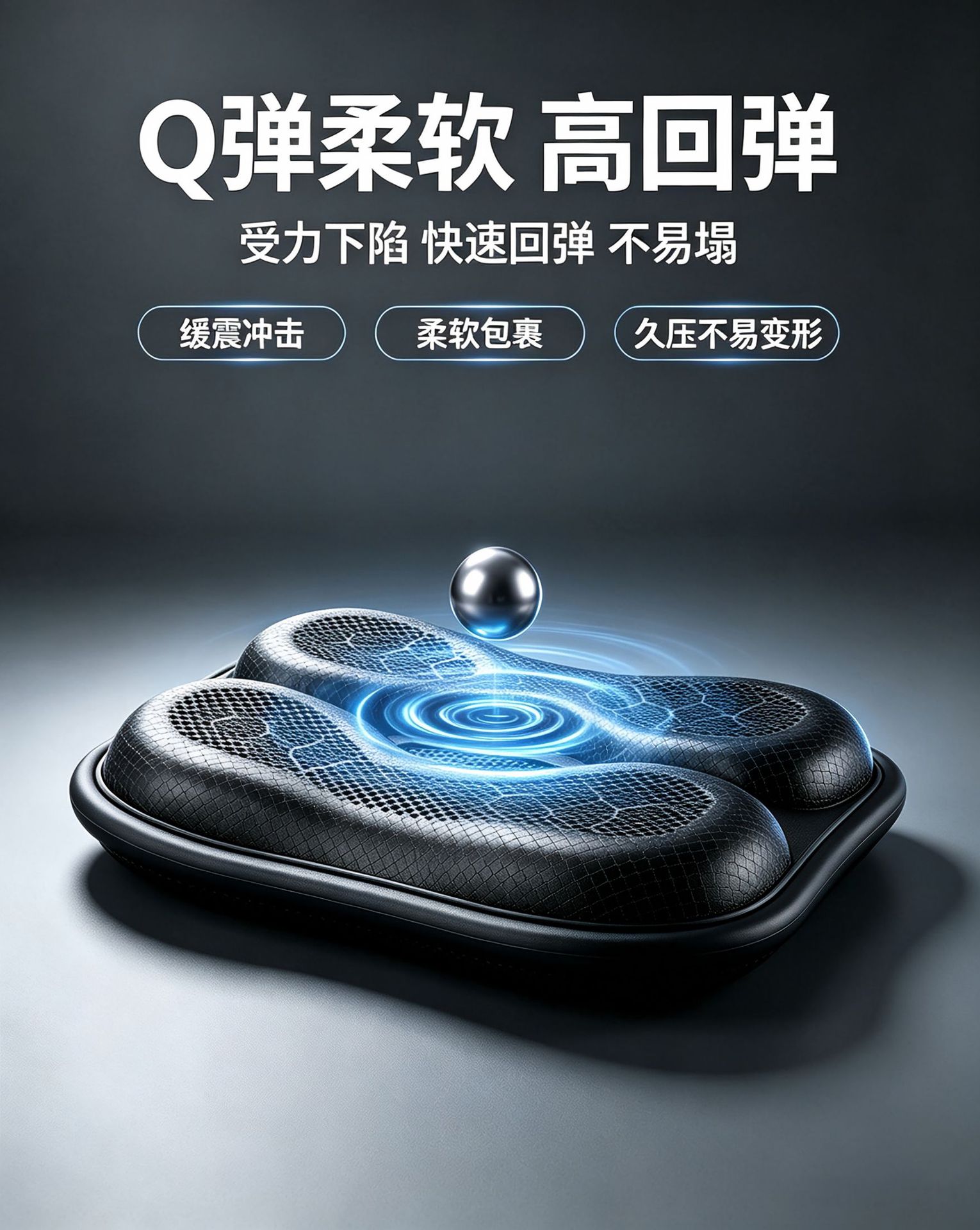 Motorcycle seat cushion, waterproof and sun-proof, shock-absorbing seat cover for electric vehicles, thickened pedal electric bike seat cushion, universal