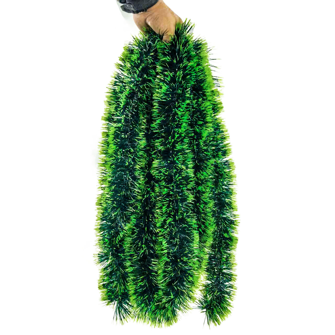 Calo de nieve borde blanco borde verde fiesta de Navidad atmósfera decoración de flores dibujar hierba dibujar guirnalda de lana escena de diseño de color