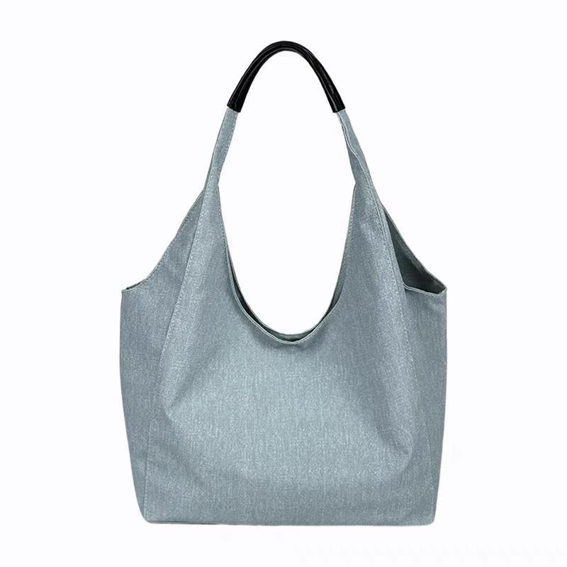 Korean Style Lazy Chic Denim Canvas Bag For Women 2025 New Large Capacity Tote Bag Academic Style Commuter School Bag - Thumbnail 7