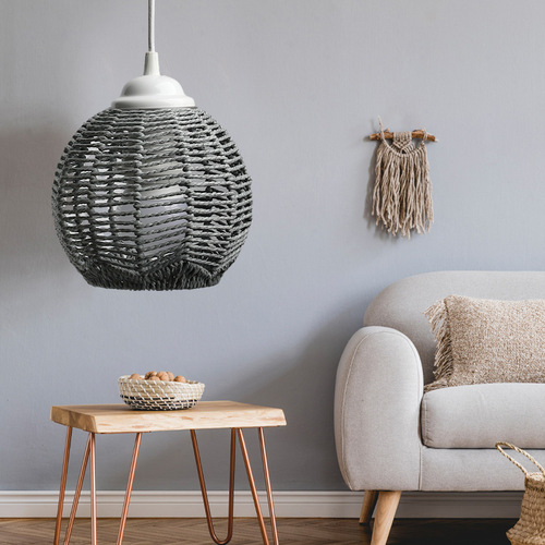 Cross-border imitation hemp rope woven lampshades, lamps and lighting for restaurants, hot pot restaurants, bed and breakfast chandeliers, lanterns, direct sales from origin