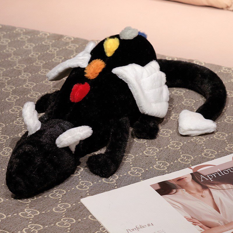 Himmelsdrache Plüschtier Regenbogen liegender Schneedrache Puppe Kissen Stofftier für Kinder lustiges Geschenk Unisex manuelle Steuerung_voghion.com