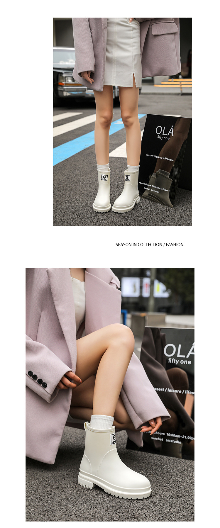 FDesigner boots Martens boots martin  women sneakers black white leather short booties winter snow outdoor warm shoes_voghion.com