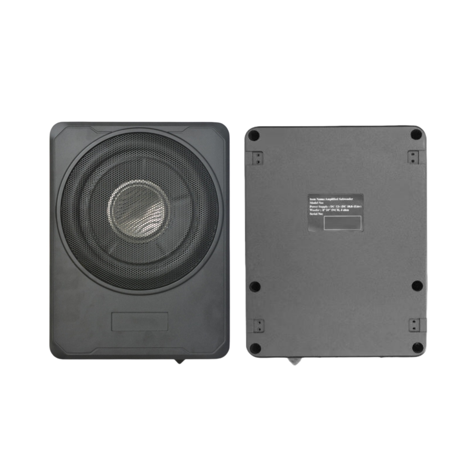 Source Factory Car Subwoofer 10inch High Power 12V Active Pure Bass under Seat Car Subwoofer