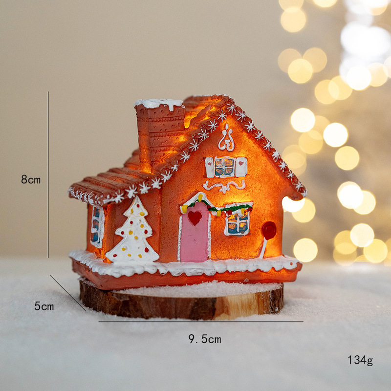 クリスマスのデスクトップ装飾装飾クリスマス樹脂ミニクリスマスツリーの小さな家装飾写真道具|undefined