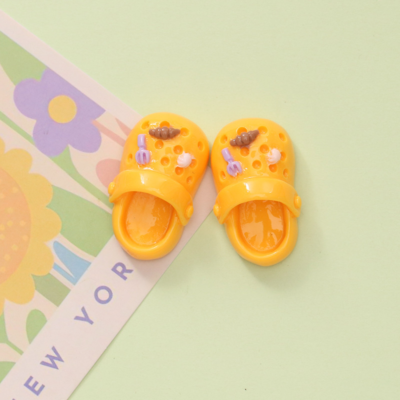 かわいいカラフルな下駄スリッパ diy クリーム接着剤キーホルダーヘアピン靴花靴バックル樹脂ジュエリーおもちゃ|undefined