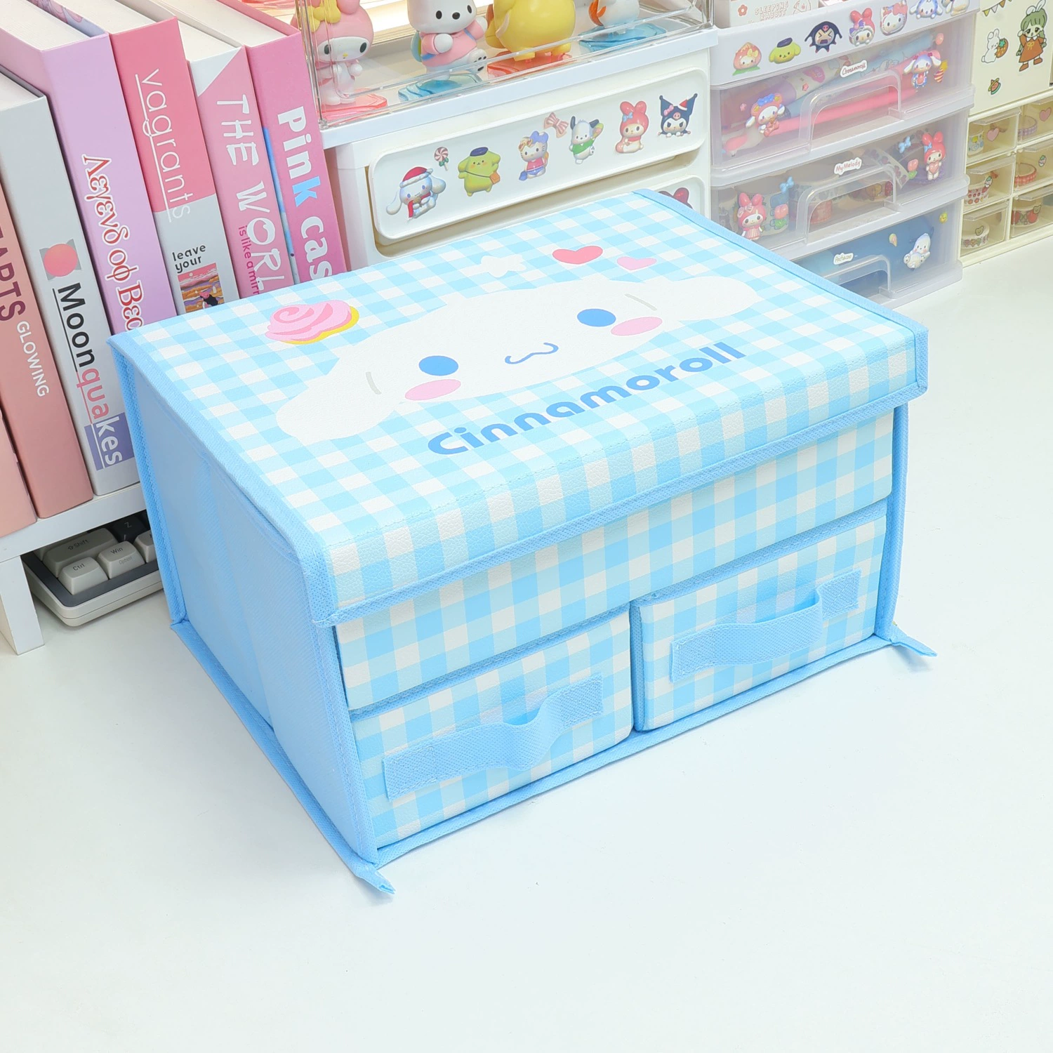 Cartoon cloth, underwear, double-layer storage box, bra, socks, foldable stationery