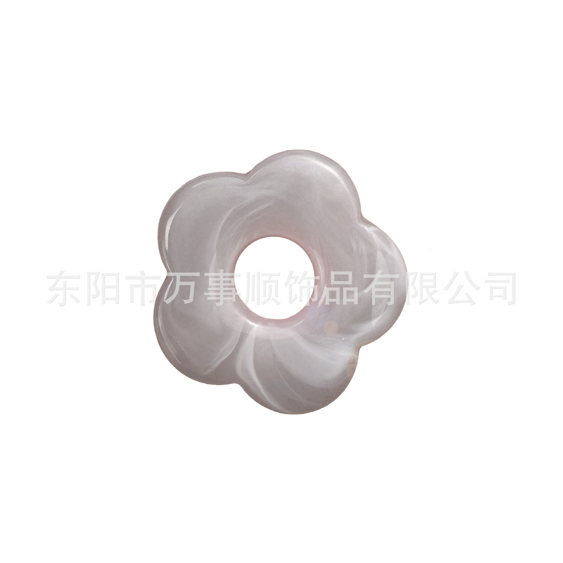 Europeo y americano transfronterizo dedicado a la protección del medio ambiente acrílico flor de cinco pétalos collar de bricolaje pendientes equipaje colgante accesorios de joyería al por mayor