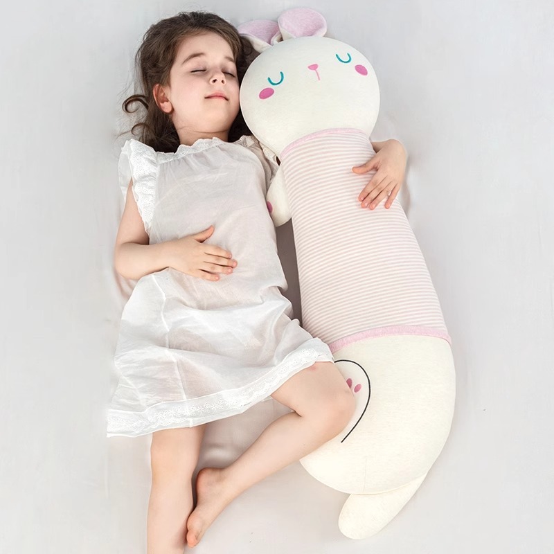 子供を落ち着かせる寝枕、A級人形、女の子が足を組んで寝るための特別なウサギの枕、長いぬいぐるみ|undefined